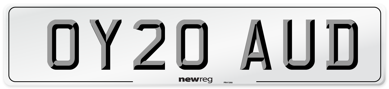 OY20 AUD Number Plate from New Reg